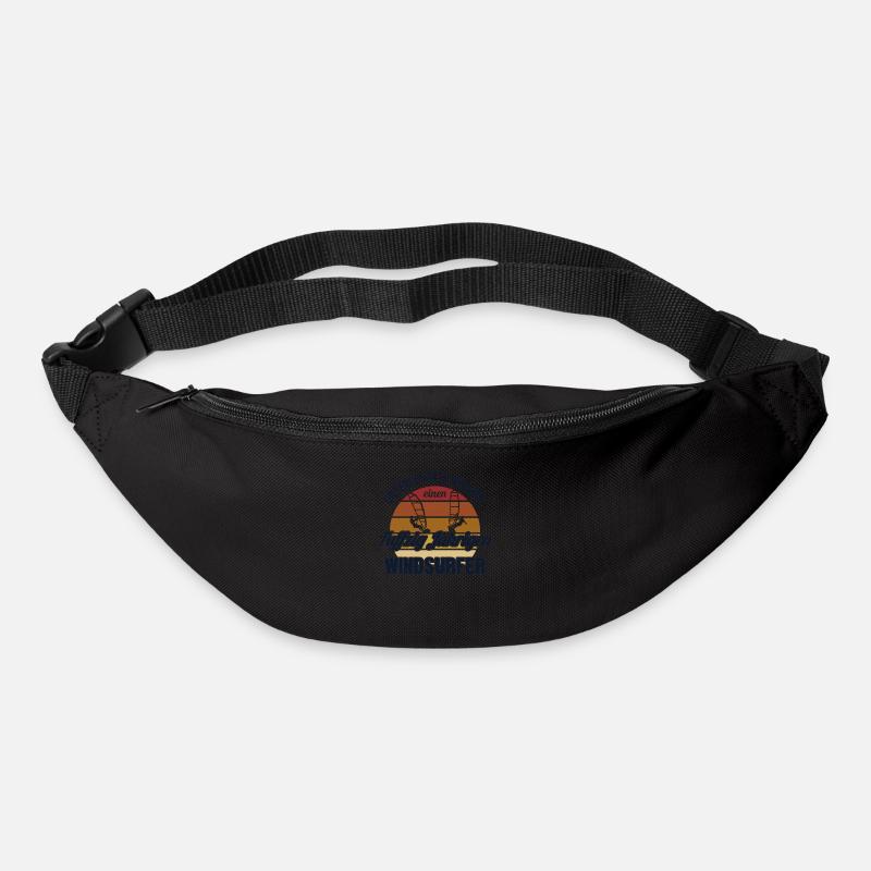Fuffzig Jähriger Windsurfer Windsurfen Surfer 50. - Gürteltasche - Schwarz