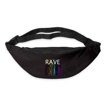 Rave Festival Club EDM House Techno Hardstyle Psy - Sac banane - noir - Devant