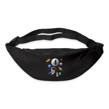 4ème anniversaire 4 ans astronaute spatial spatial - Sac banane - noir - Devant