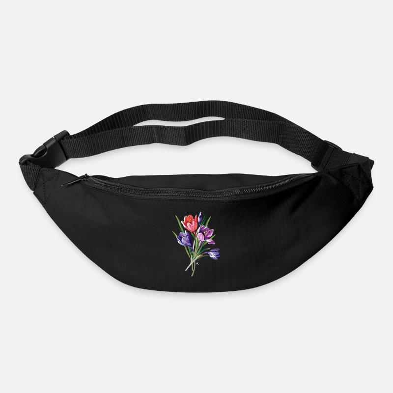 Crocuses illustration - Bum bag - black
