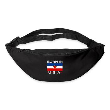 Born in Yugoslavia - Lustiges Jugoslawien Balkan - Gürteltasche - Schwarz - Vorne