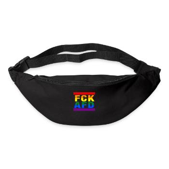 Gegen Nazis - FCK AFD - Gegen Rechts - LGBTQ - Gürteltasche - Schwarz - Vorne