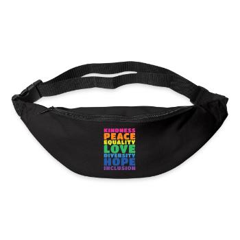Rainbow Colors Diversity Inclusion - Bum bag - black - Front