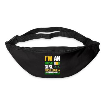 Fille irlandaise Idée cadeau Drôle - Sac banane - noir - Devant