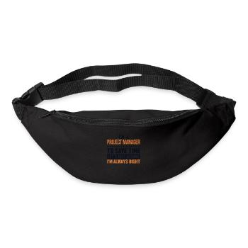 Project Manager Let's Assume I'm Right - Gürteltasche - Schwarz - Vorne