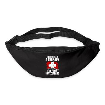 Suisse Suisse Suisse cadeau Alpes Montagnes Drapeau - Sac banane - noir - Devant