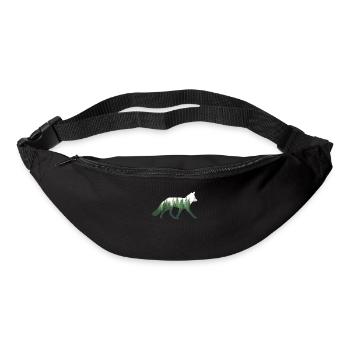 Renard nature forêt - Sac banane - noir - Devant