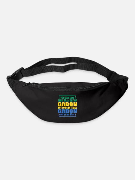 Gabon Afrique Idée cadeau - Sac banane - noir
