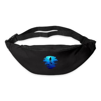 Plongeur cadeau mer Scuba Diving Eau Apnée - Sac banane - noir - Devant