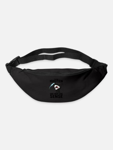 So viele Idioten und nur eine Sense Sarkasmus Fun - Gürteltasche - Schwarz