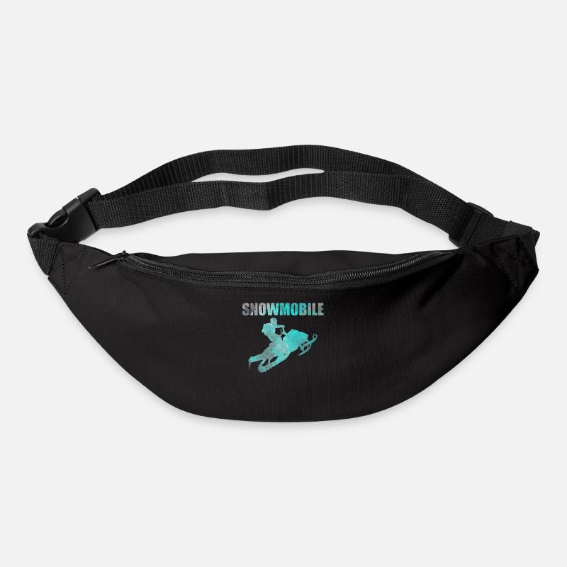 Snowmobile Snowmobile Gift Retro Vintage - Bum bag - black