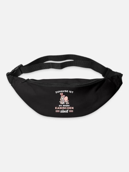 Kaninchen Spruch niedlich - Gürteltasche - Schwarz