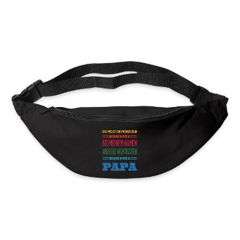 Papa Vatertag Männer Vatertag sprüche - Gürteltasche - Schwarz - Vorne
