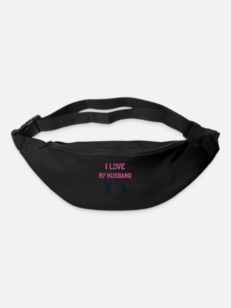 I love my Husband Padel Paddleball Paddle Tennis - Gürteltasche - Schwarz