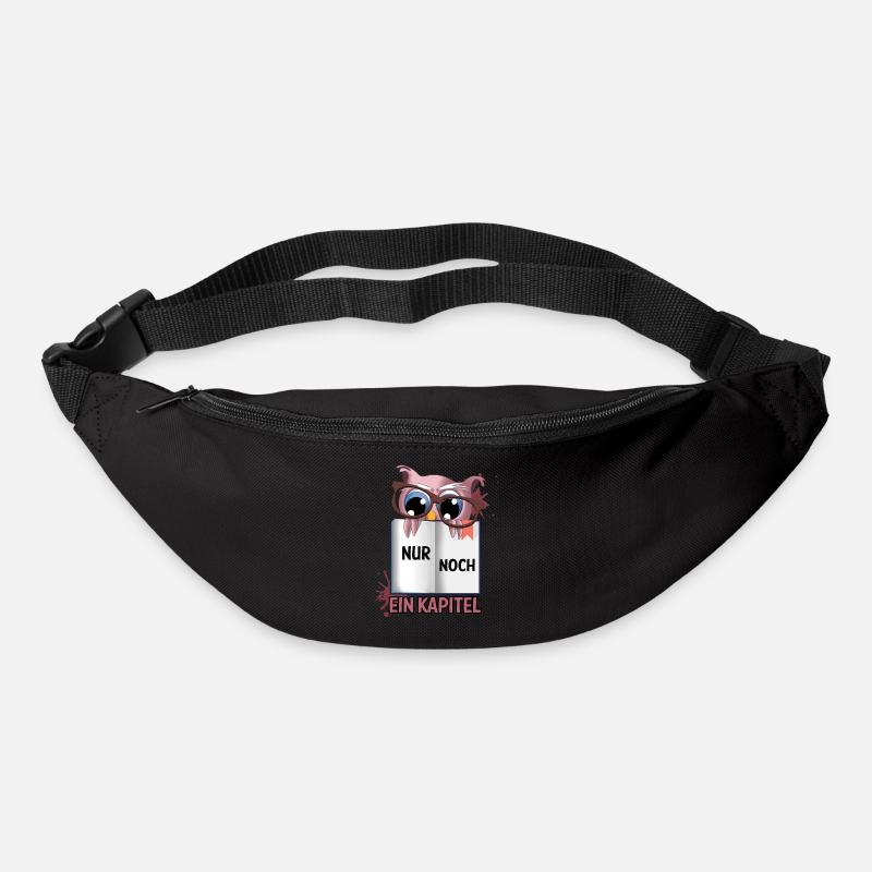 Bücher Eule - Gürteltasche - Schwarz