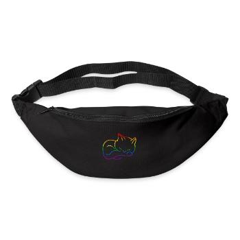 Cat LGBT Colorful Gay Pride Rainbow Colors - Bum bag - black - Front
