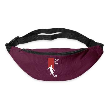 Football Player Soccer Design Minimalist Icon - Bum bag - burgundy - Front