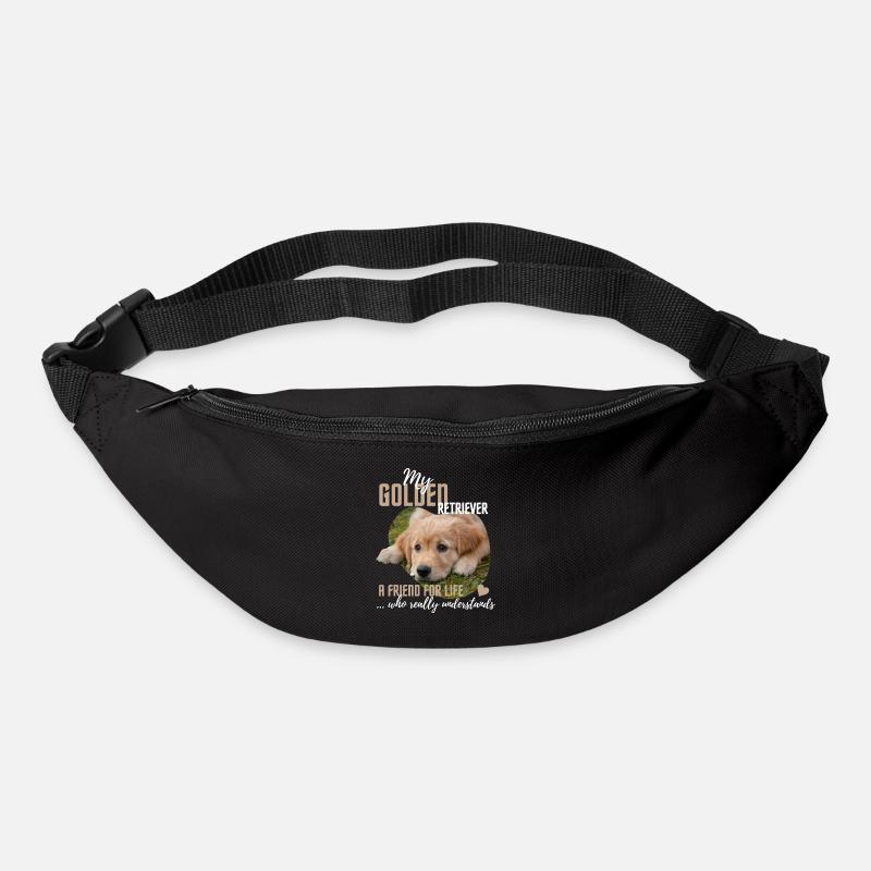 Golden-Retriever, lustiger Spruch - Gürteltasche - Schwarz