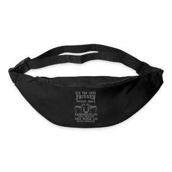 Friesen sind wunderbare Pferde - Gürteltasche - Schwarz - Vorne