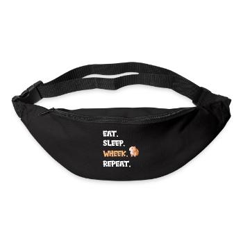 Cobaye Eat sleep wheek repeat sort - Sac banane - noir - Devant