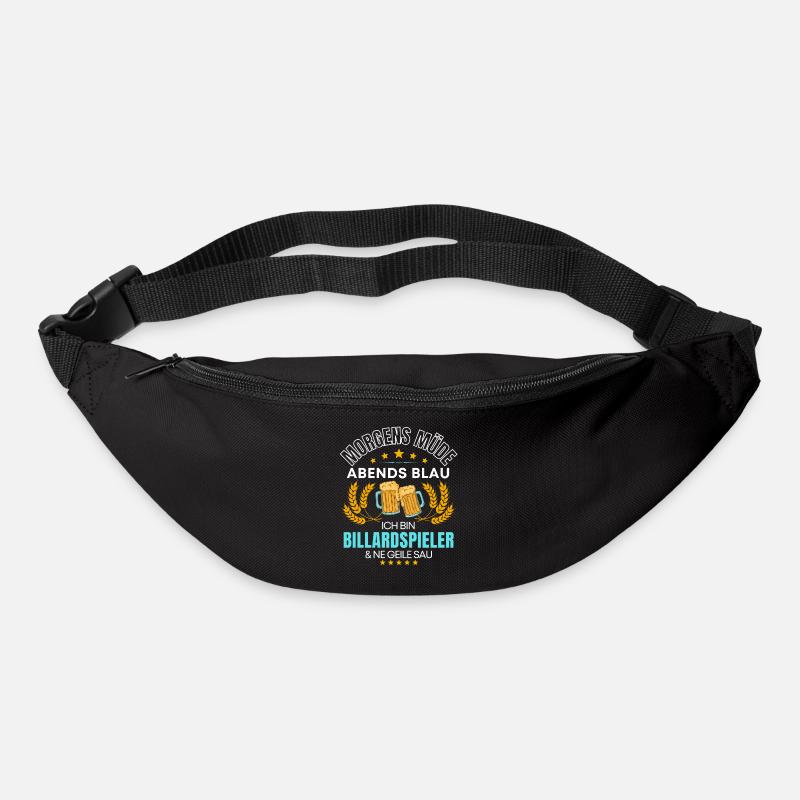 ICH BIN DER BILLARDSPIELER DIE GEILE SAU! BILLARD - Gürteltasche - Schwarz