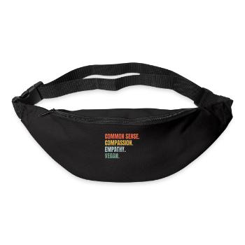 Go Vegan - Be Kind - Planet Earth Day - Vegetarian - Gürteltasche - Schwarz - Vorne