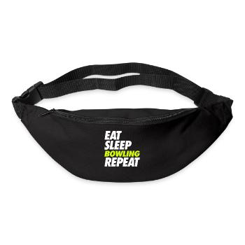Eat Sleep Bowling Repeat - Gürteltasche - Schwarz - Vorne