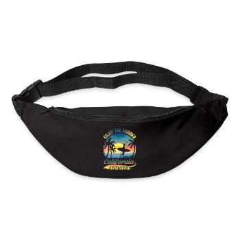 California Surfing Beach Style Design - Bum bag - black - Front