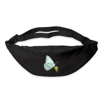 Butterfly with flower - Bum bag - black - Front