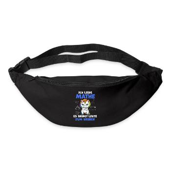 Lustiges Mathematik Einhorn Lehrer - Gürteltasche - Schwarz - Vorne