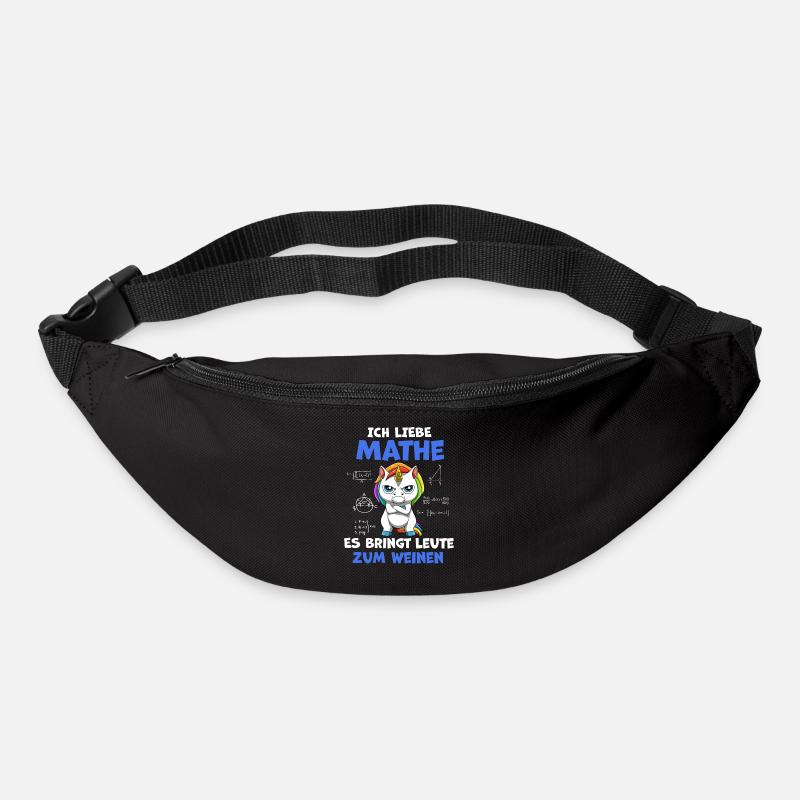 Lustiges Mathematik Einhorn Lehrer - Gürteltasche - Schwarz