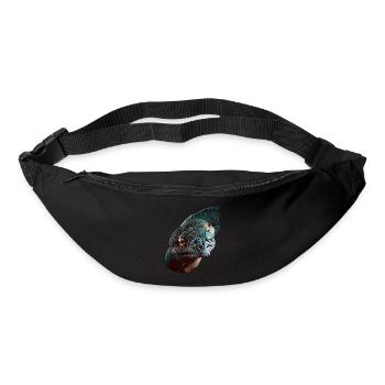 Serpent serpents motif tête d’animal animal - Sac banane - noir - Devant