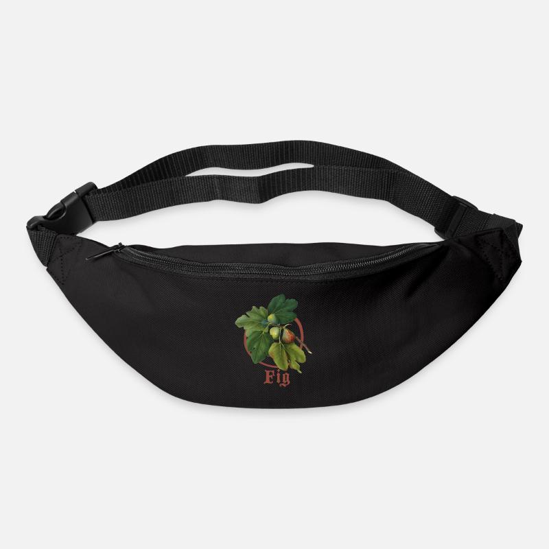 Feigen, vintage Illustration - Gürteltasche - Schwarz
