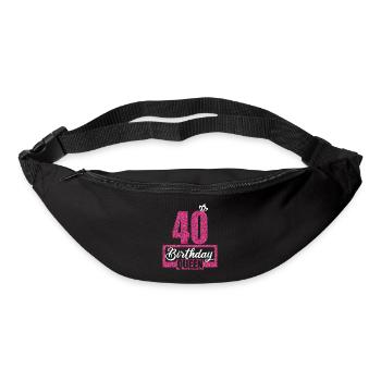40. Geburtstag 40 Jahre 40er Birthday Queen - Gürteltasche - Schwarz - Vorne