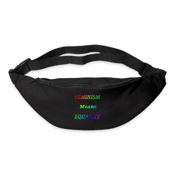 Feminism means equality - Sac banane - noir - Devant