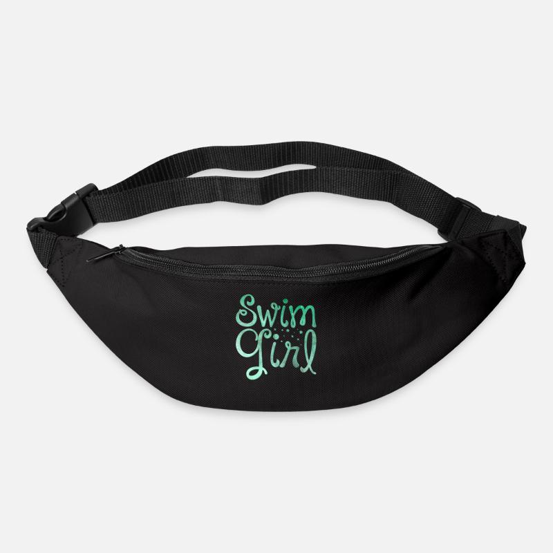 Schwimmerin Schwimmen Mädchen - Gürteltasche - Schwarz