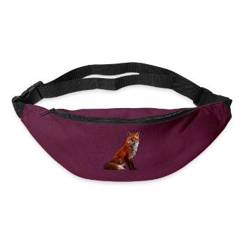 Fuchs Füchse Fuchsmotiv Tiergesicht Tier - Gürteltasche - Burgunderrot - Vorne