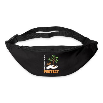 Réserve et protection de la nature - Sac banane - noir - Devant
