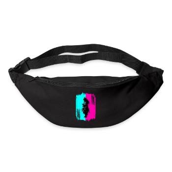 Black Samurai In A Turquoise And Pink Frame - Bum bag - black - Front