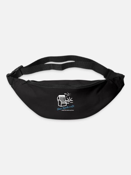 Der Korb ruft - Strandkorb Erholung Strand - Gürteltasche - Schwarz