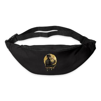 Corbeau Noir Death Plague Doctor Occulte Rabe Goth - Sac banane - noir - Devant