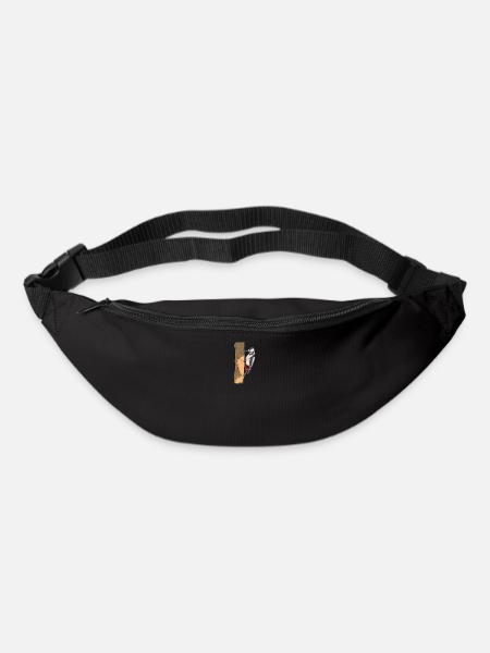 Buntspecht I Vogel Jäger Wald Motiv für - Gürteltasche - Schwarz