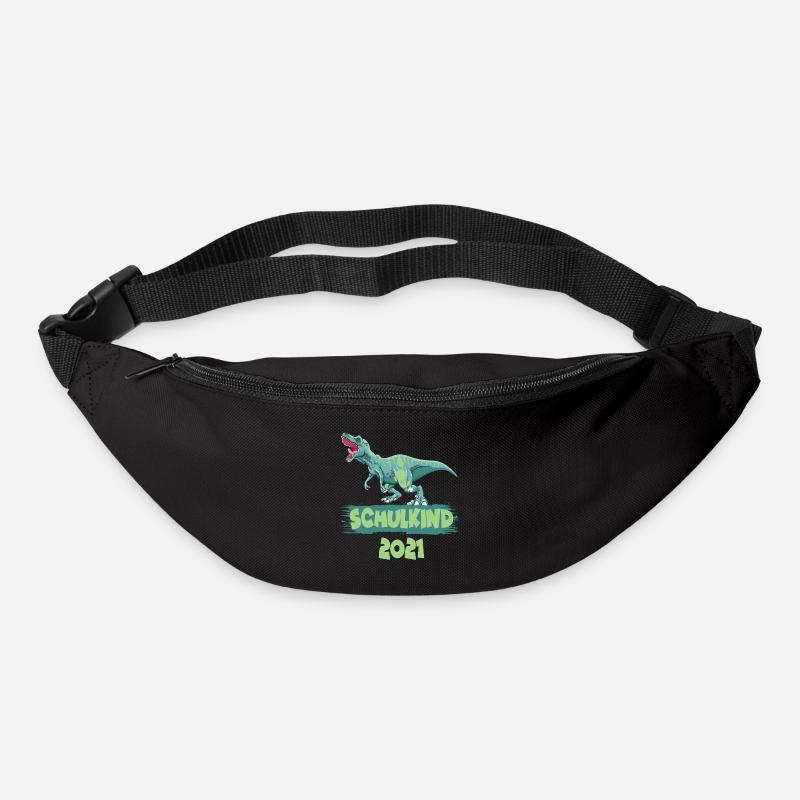 Schulkind 2021 Dinosaurier Rex - Gürteltasche - Schwarz