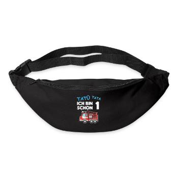 Ich bin schon 1 | 1. Geburtstag Feuerwehr Jungen - Gürteltasche - Schwarz - Vorne
