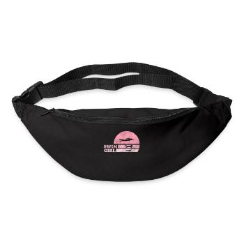 Schwimmerin Schwimmen Mädchen - Gürteltasche - Schwarz - Vorne