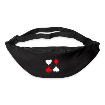 Joueur de poker carte à jouer cadeau jeu de cartes - Sac banane - noir - Devant