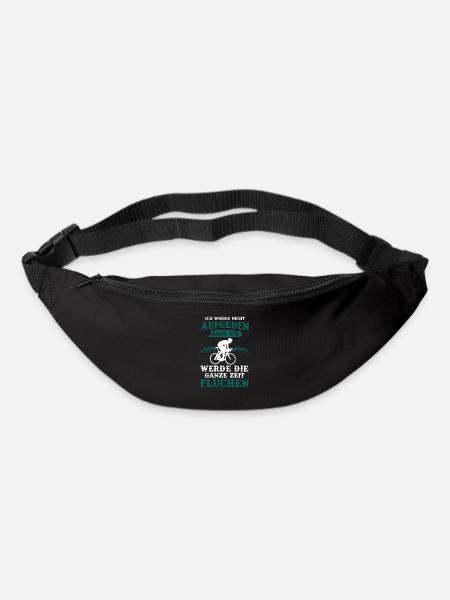Fahrrad Fahrrad Tour Aufgeben Fluchen Geschenk - Gürteltasche - Schwarz