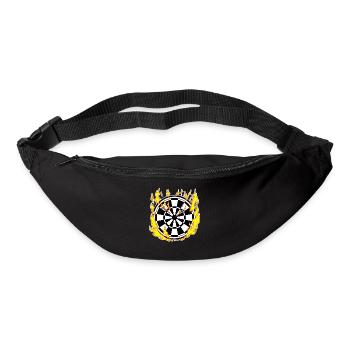Dartscheibe in Flammen - Gürteltasche - Schwarz - Vorne