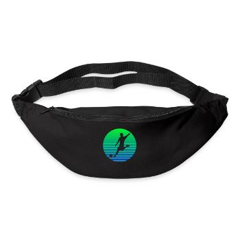 Footballeur Sunset Logo - Sac banane - noir - Devant