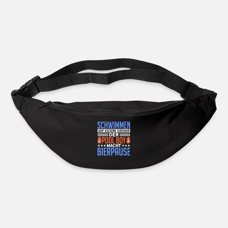 Schwimmen Poolboy Bademeister - Gürteltasche - Schwarz